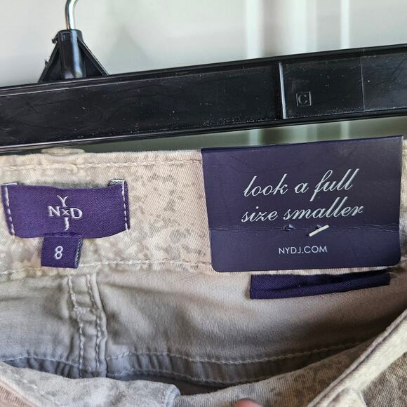 New NYDJ Ankle Original Slimming Fit Stone Snake Print Pant Jeans Size 8 $120 - Picture 5 of 14
